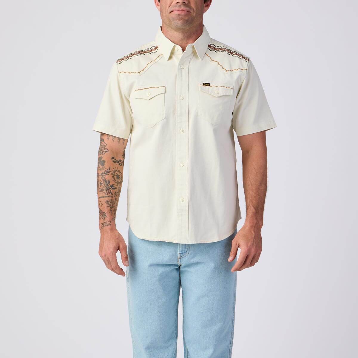 Amarillo S/S Shirt White Wash - Image 3