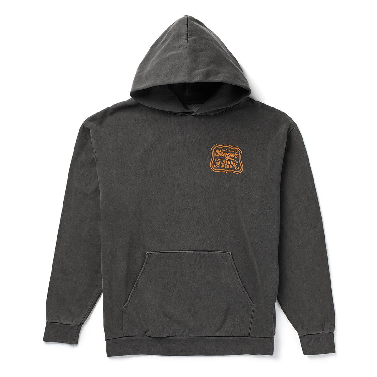 Badge Premium Hoodie Pigment Black - Image 3