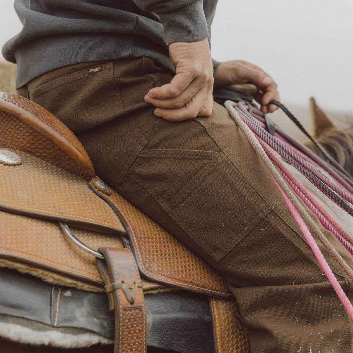 Bison Canvas Pant Tobacco - Image 2