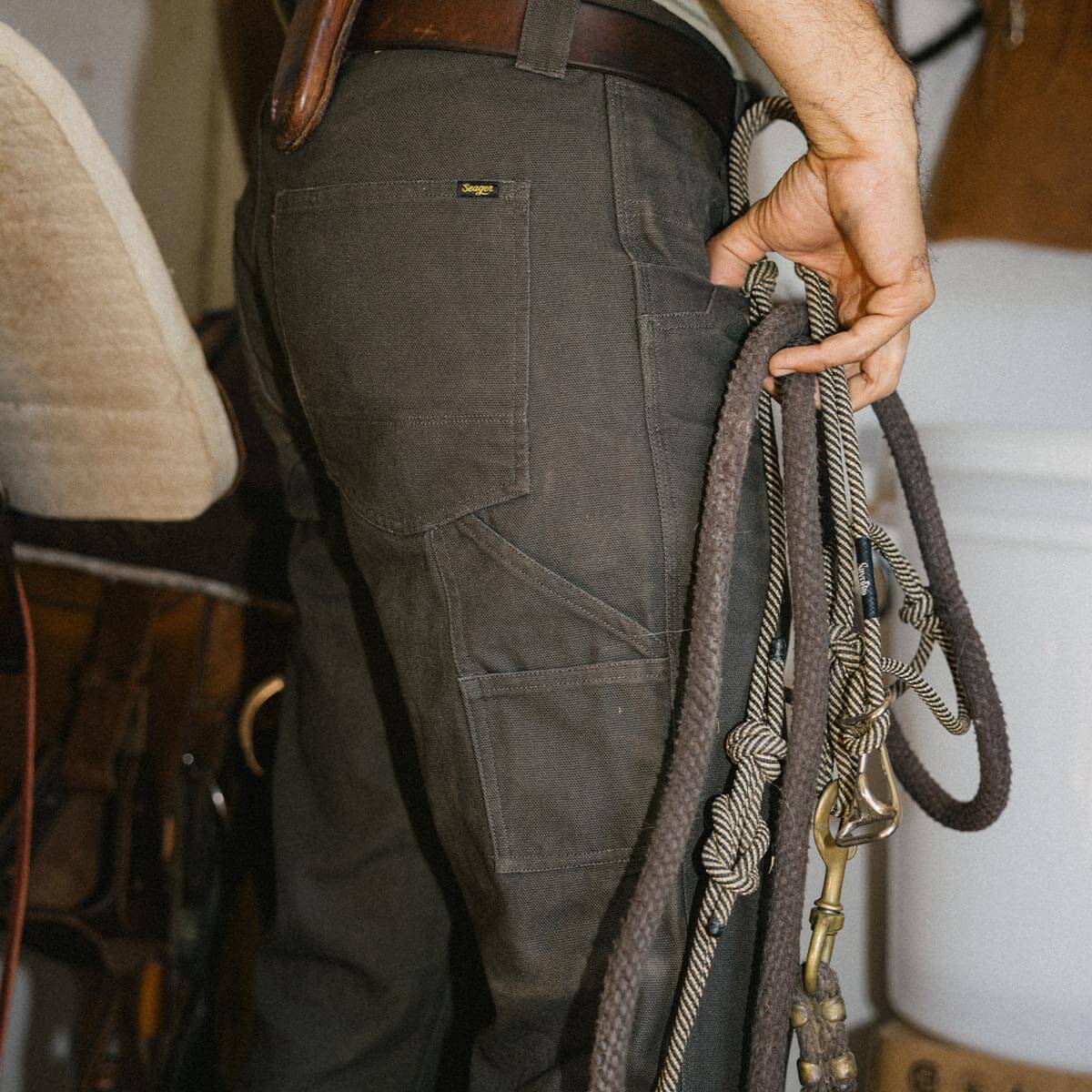 Bison Canvas Pant Darkwood - Image 5