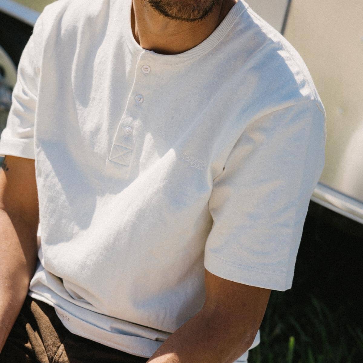 Brand Henley S/S White - Image 2