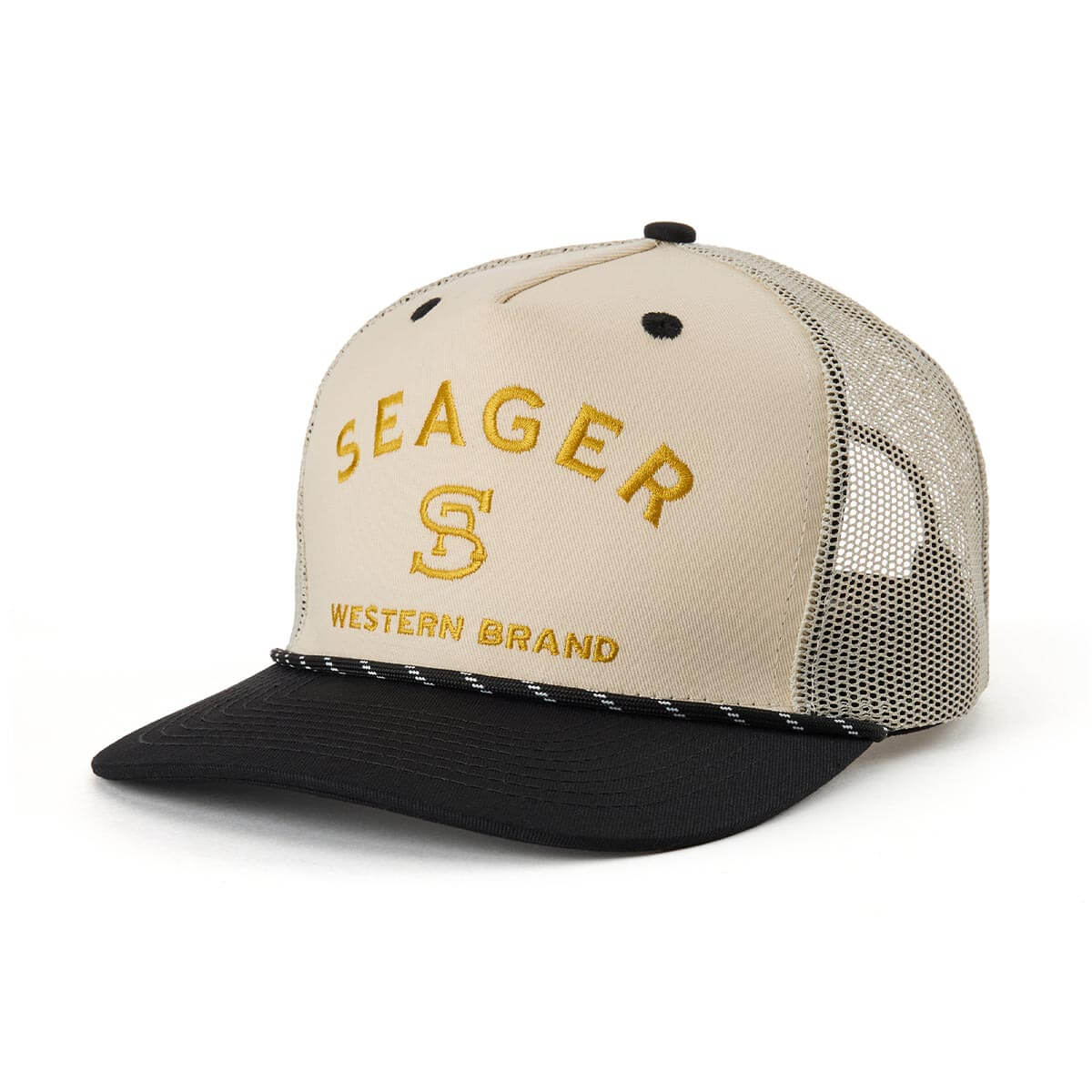 Branded Trucker Snapback Black/White