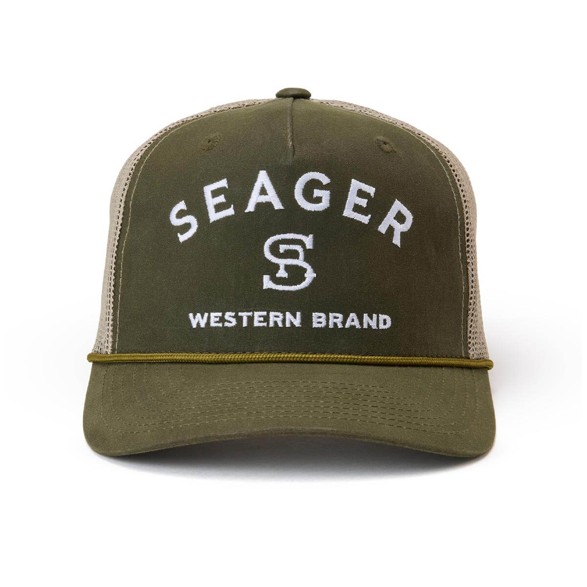 Branded Waxed Canvas Trucker Snapback Green - Image 2