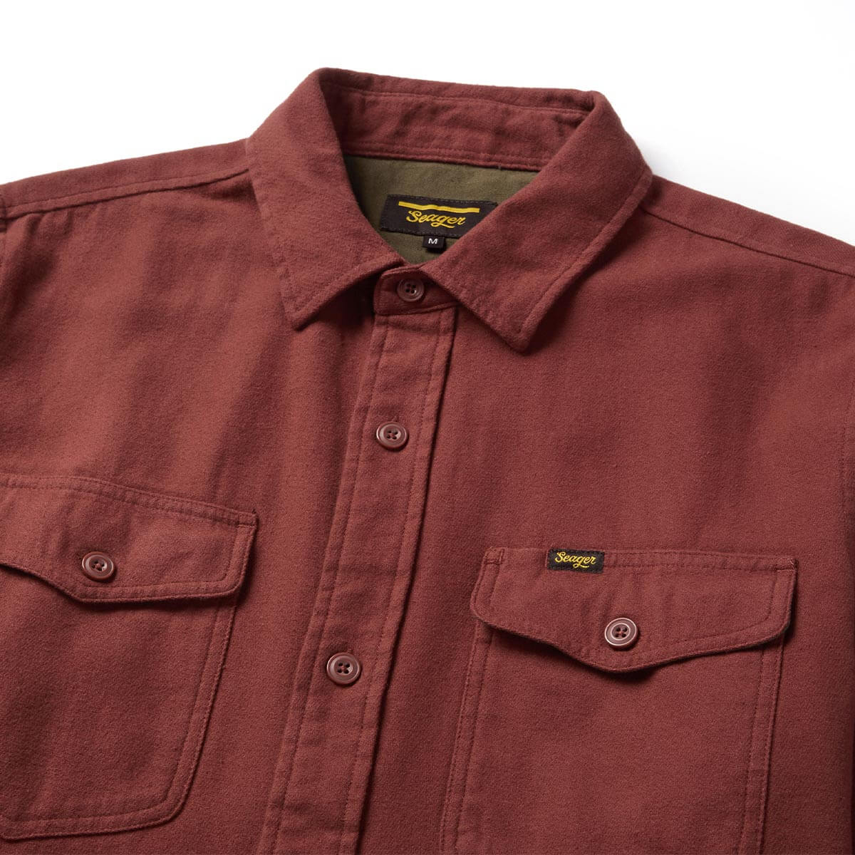 Calico Flannel Red Rock Solid - Image 4