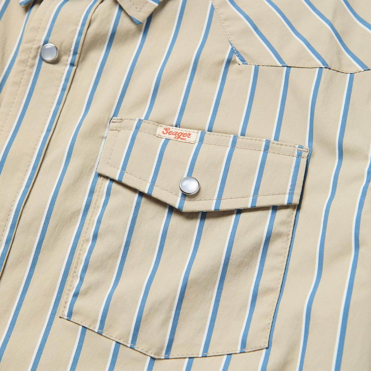 El Ranchero S/S UV Shirt Tidal Foam Stripe - Image 6
