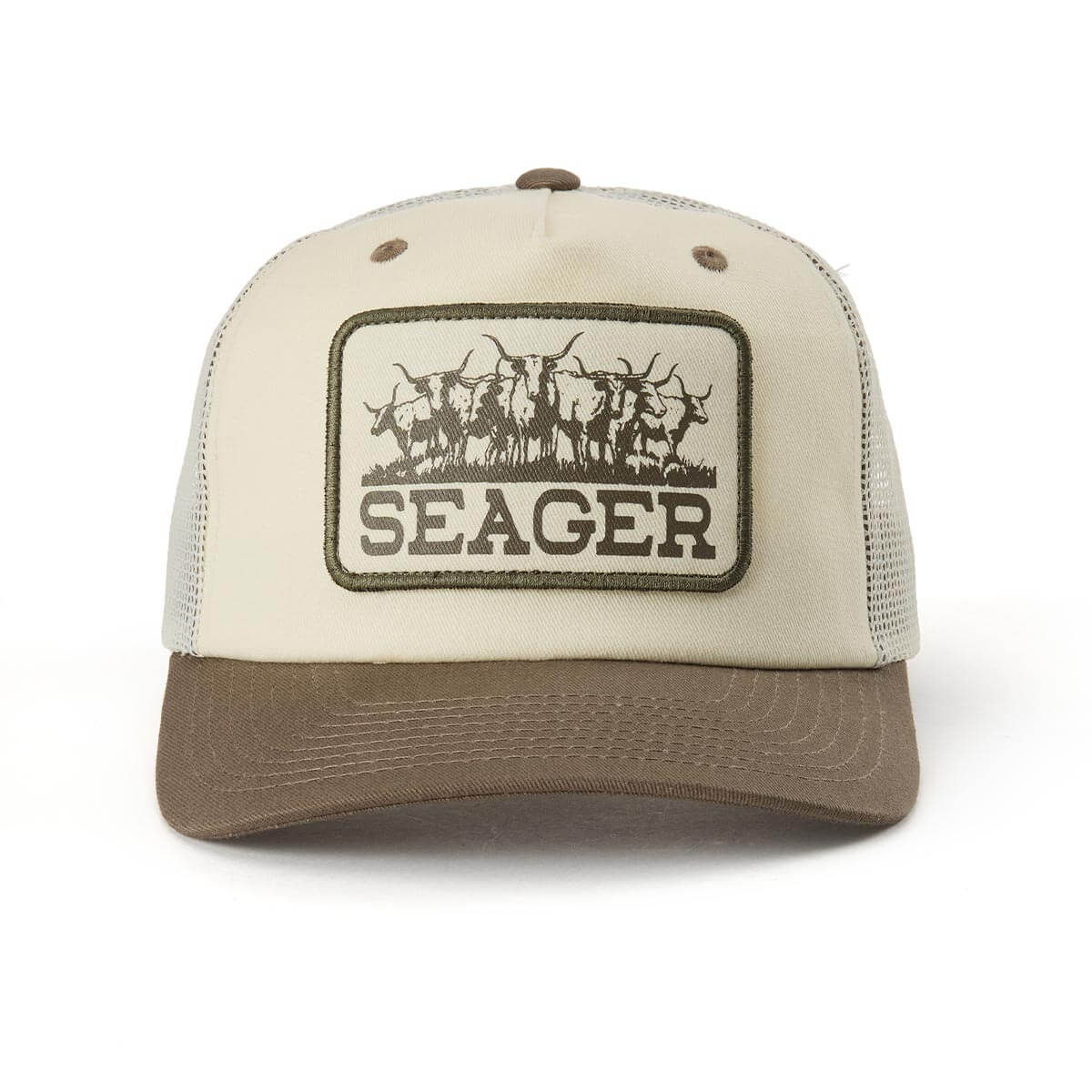 Herd Trucker Snapback Cream/Woodland - Image 2