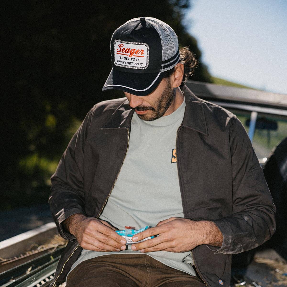 High Noon Trucker Snapback Black/Cream - Image 3