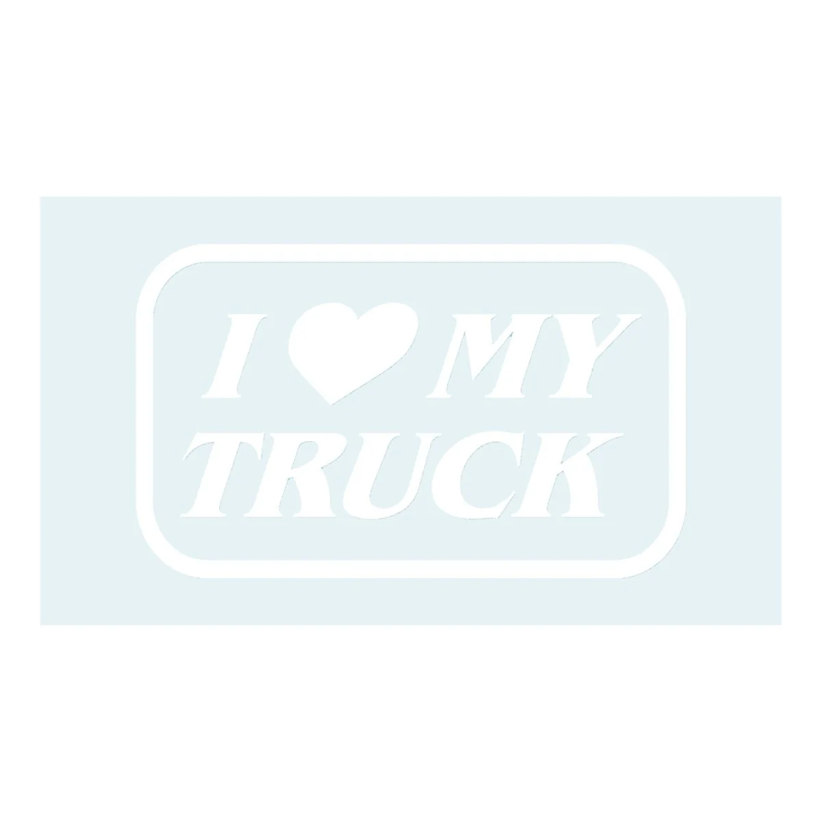 I Heart My Truck Decal White