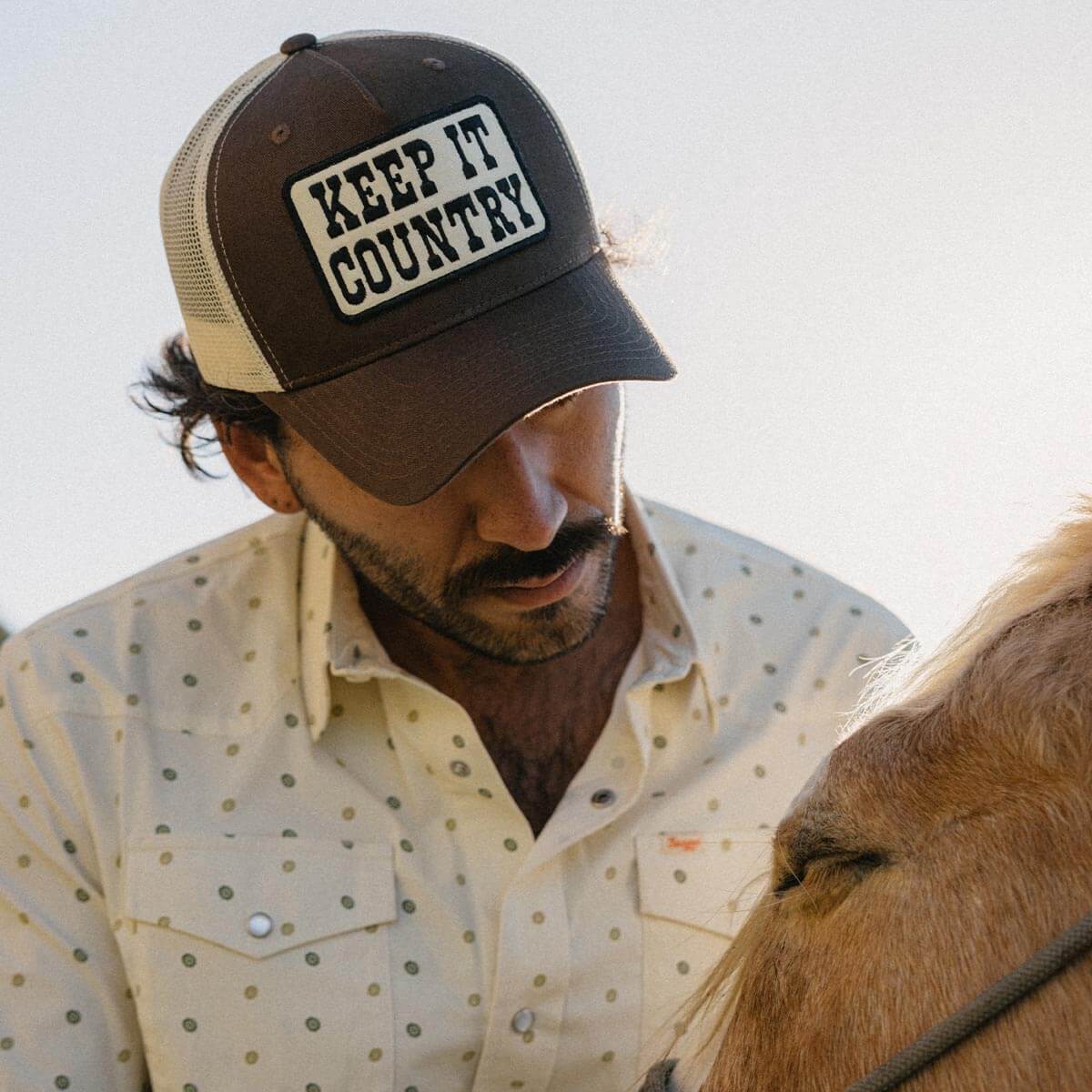 Keep It Country Trucker Snapback Brown/Cream - Image 3