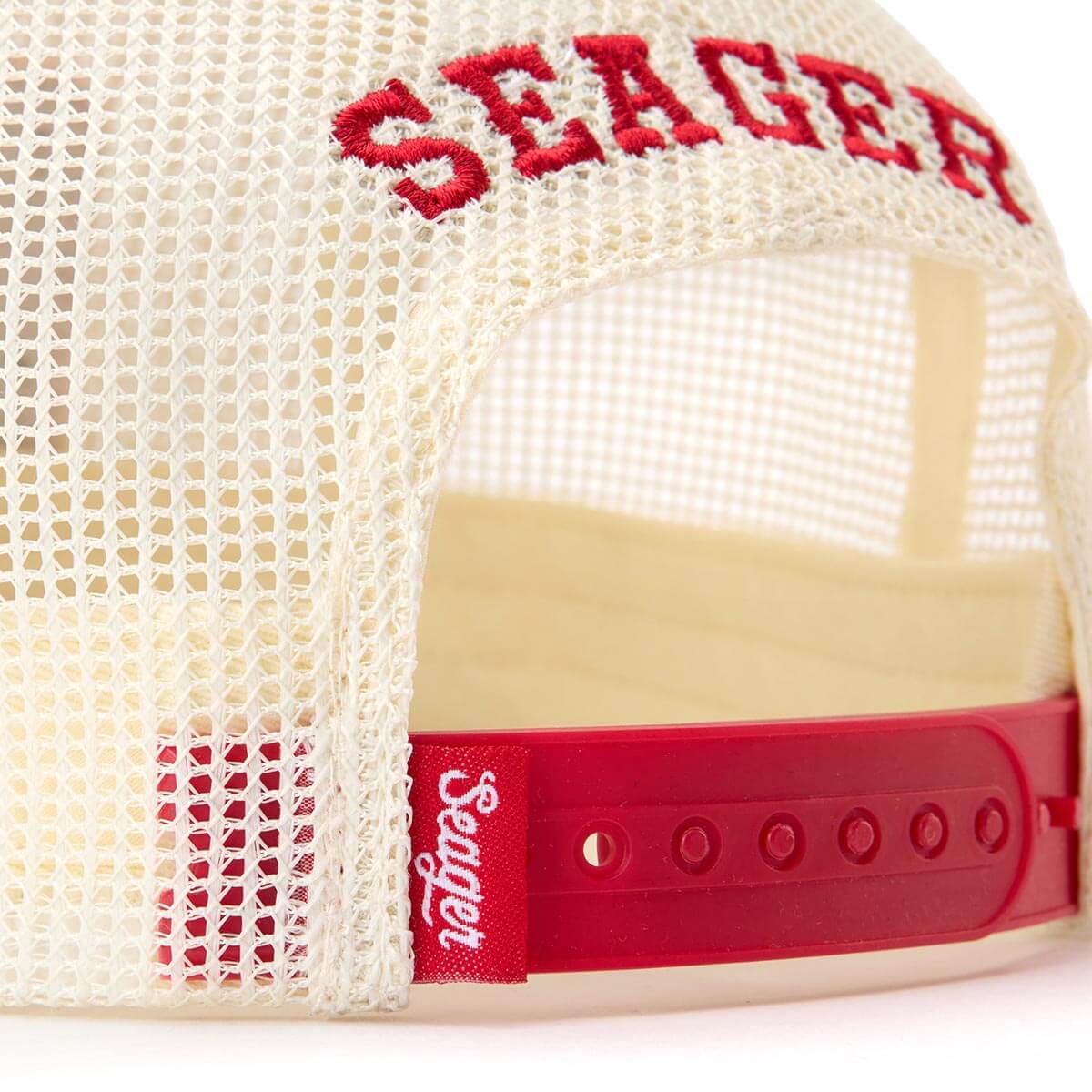 Keep It Country All-Mesh Trucker Snapback Cream/Red - Image 5
