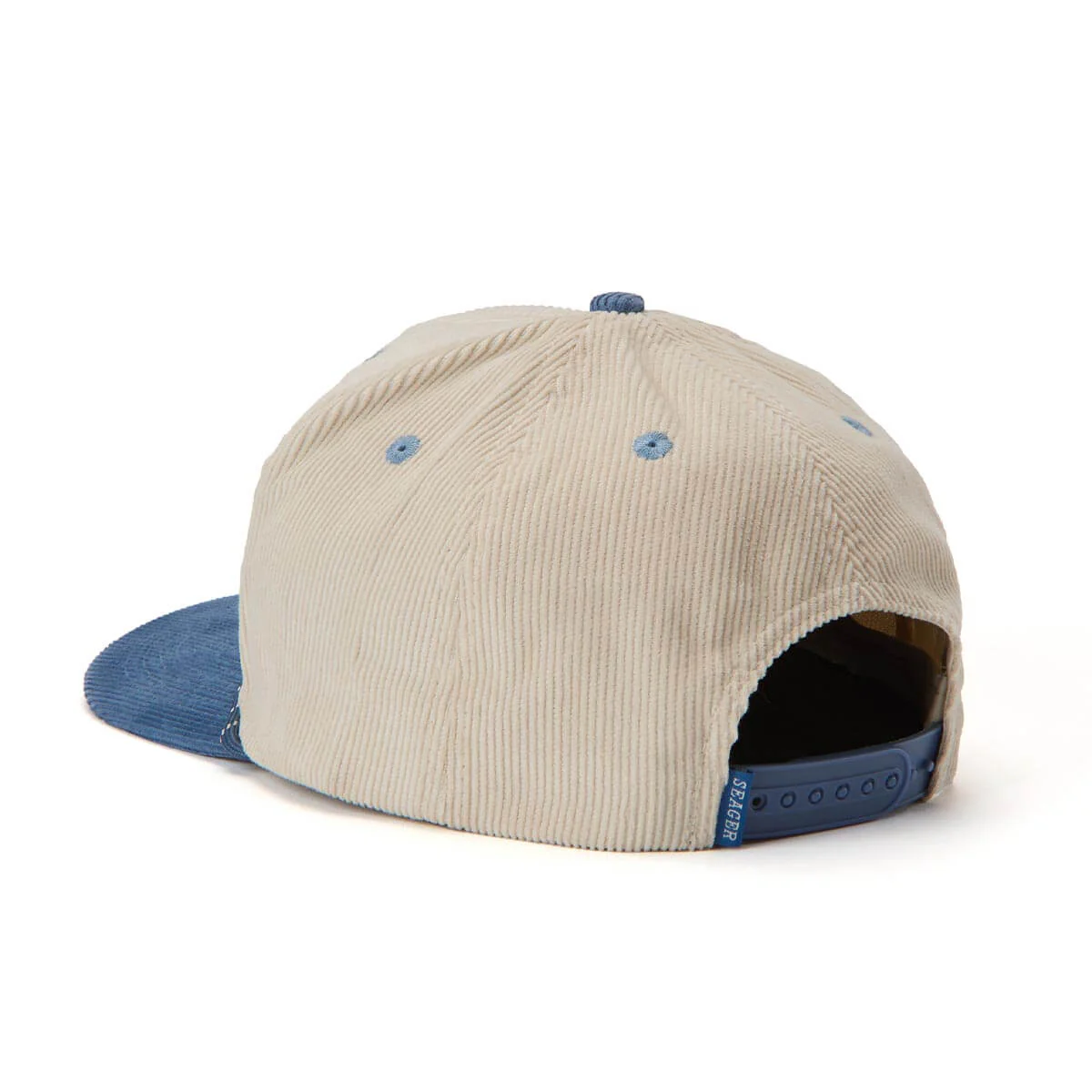 Los Rios Corduroy Snapback Cream/Blue - Image 4