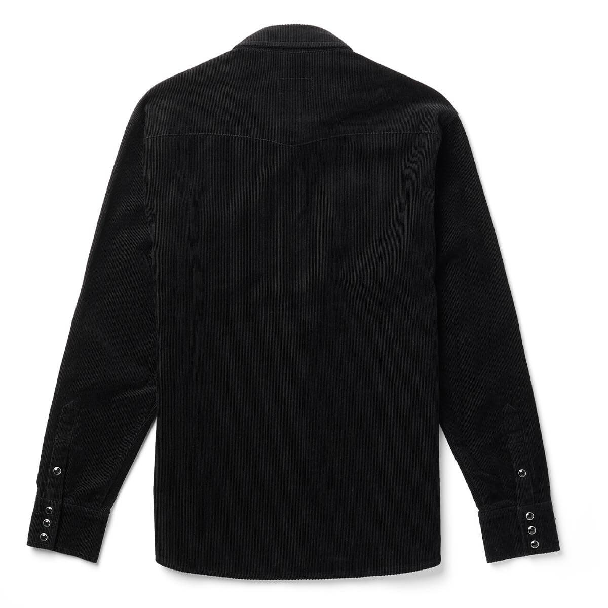 Reagan Pearl Snap Corduroy Black - Image 2