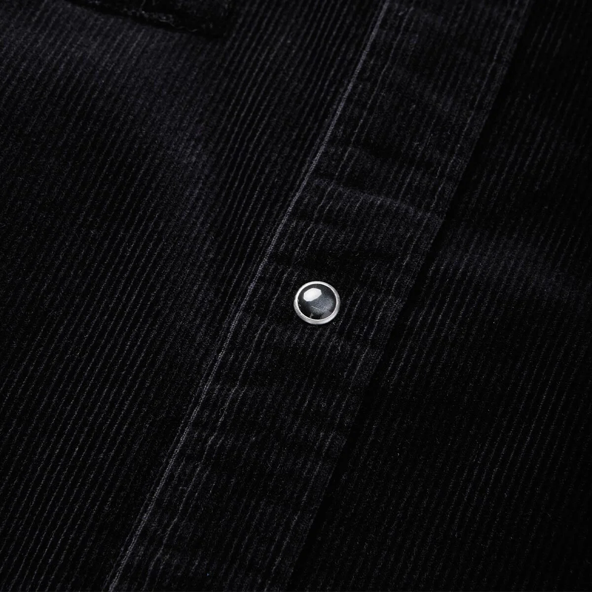 Reagan Pearl Snap Corduroy Black - Image 5