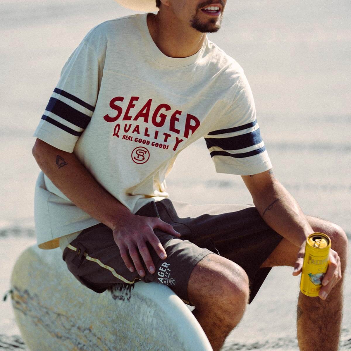 Riggins Crew Tee Cream - Image 2