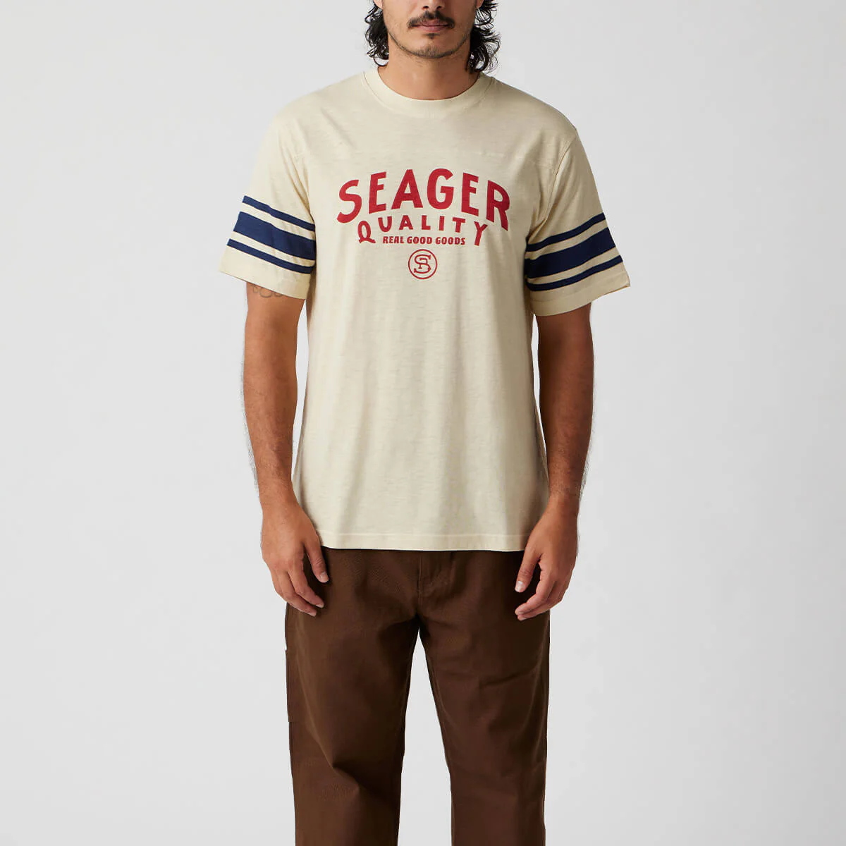 Riggins Crew Tee Cream - Image 3