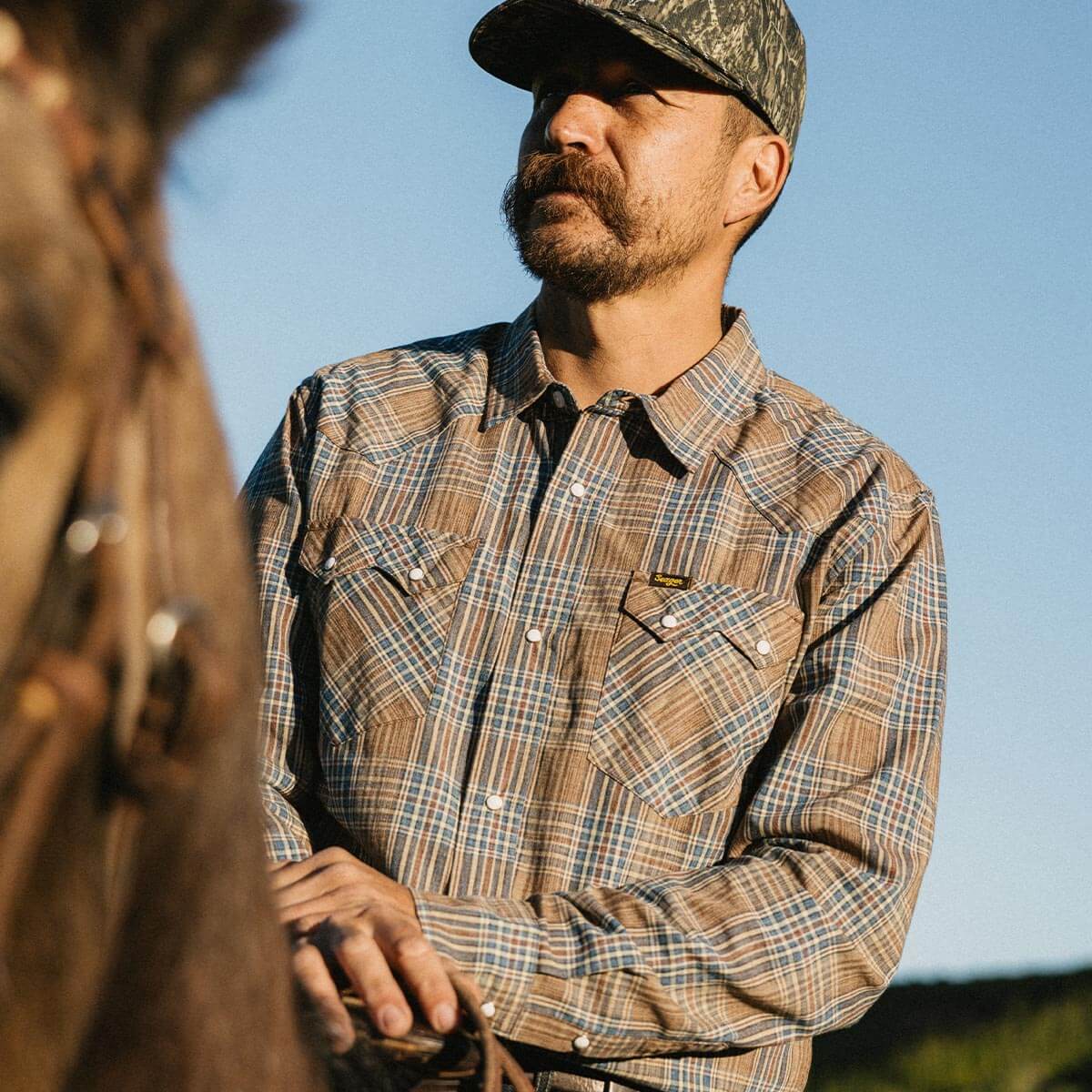 Sawtoof L/S Shirt Faded Navy Plaid - Image 8