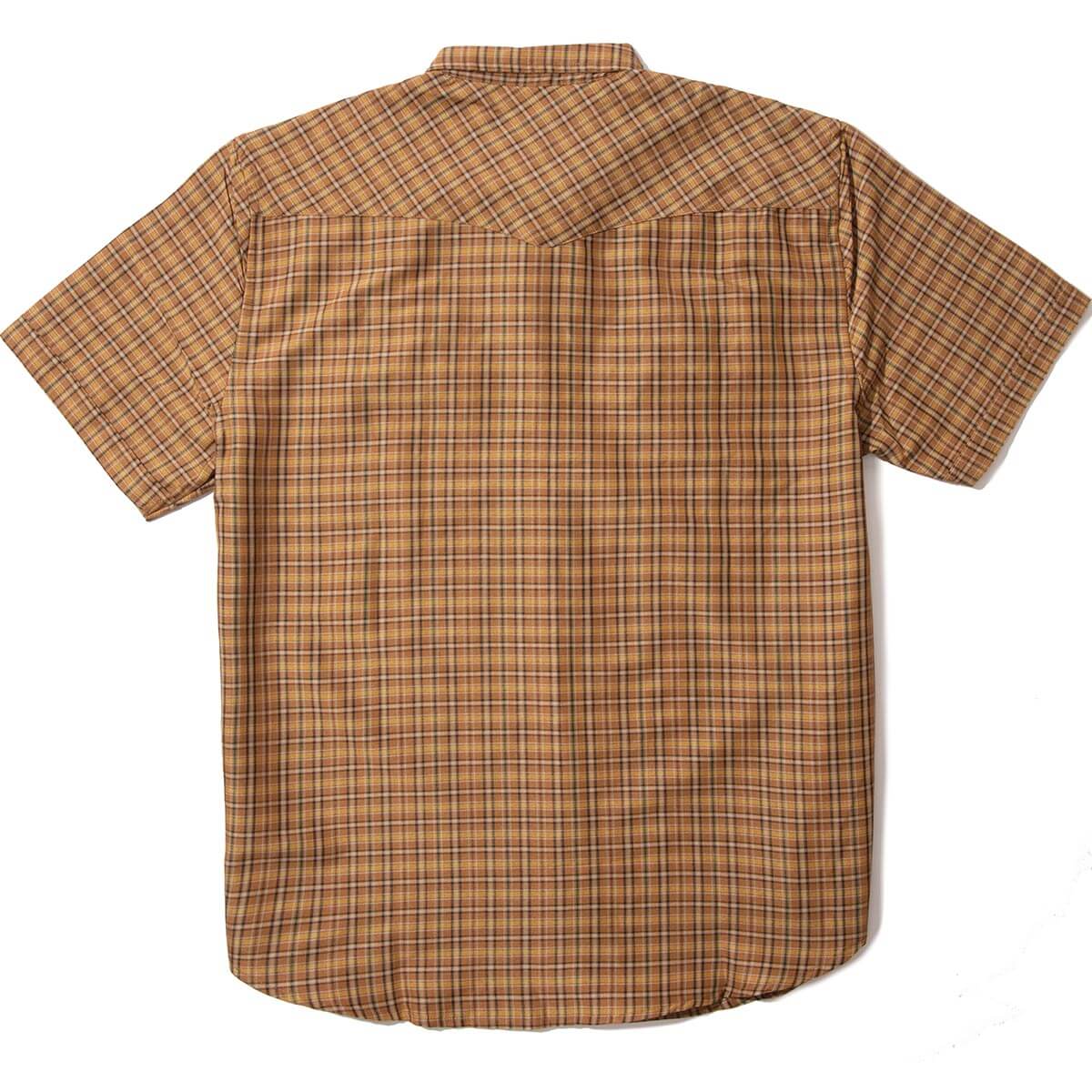 Sawtoof S/S Shirt Gold Mini Check Plaid - Image 3