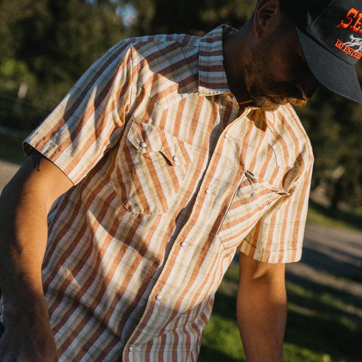 Sawtoof S/S Shirt White Wash Plaid - Image 2