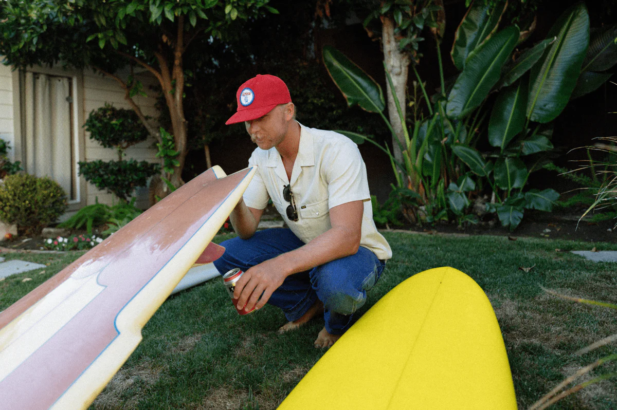 Seager x Birdwell Corduroy Snapback Red - Image 6