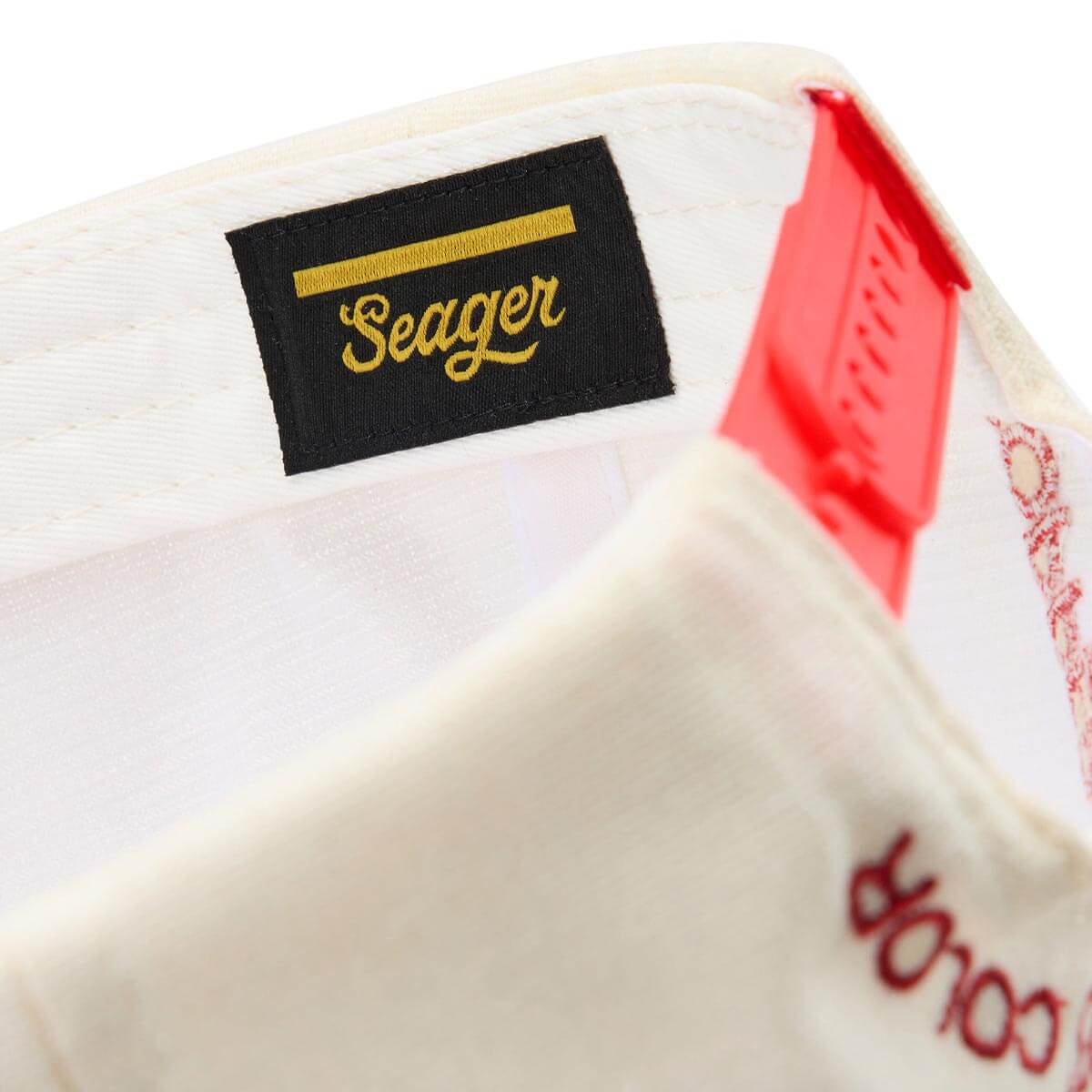 Seager x Caamp 2025 Hemp Snapback Cream/Red - Image 5