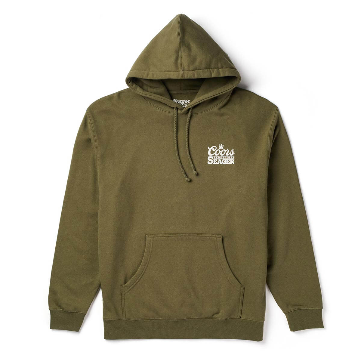 Seager x Coors Banquet Bumper Hoodie Olive - Image 2