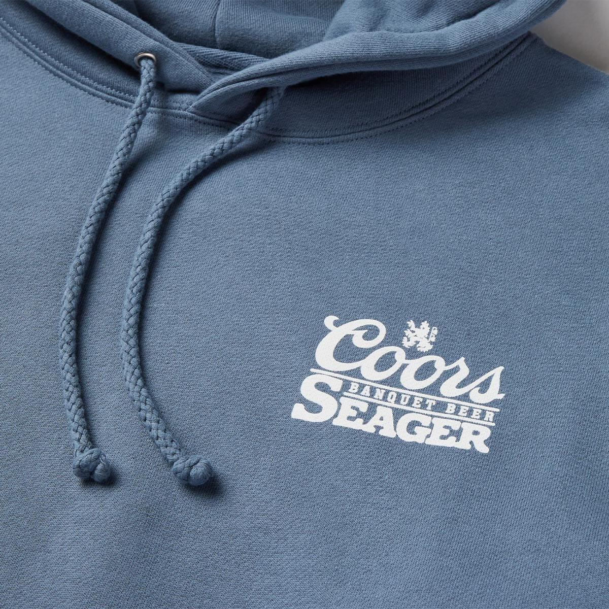 Seager x Coors Banquet Bumper Hoodie Steel Blue - Image 3