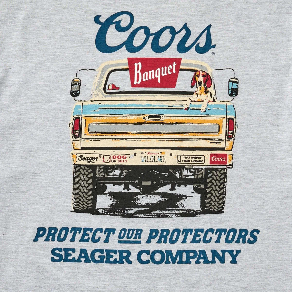 Seager x Coors Banquet Bumper Tee Heather Grey - Image 3
