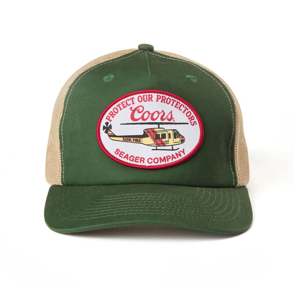 Seager x Coors Banquet Helo Trucker Snapback Green - Image 2