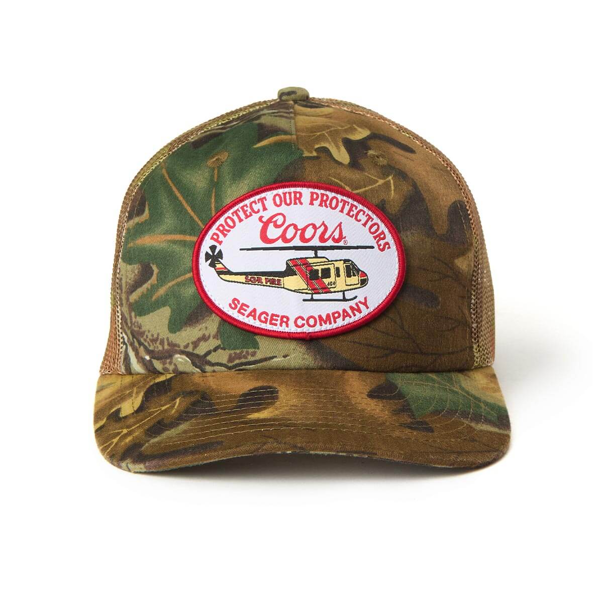 Seager x Coors Banquet Helo Trucker Snapback Real Camo - Image 2