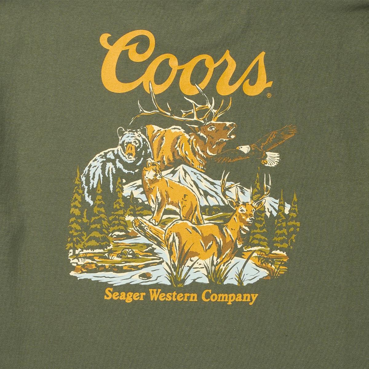 Seager x Coors Banquet Preserve Tee Surplus Green - Image 3