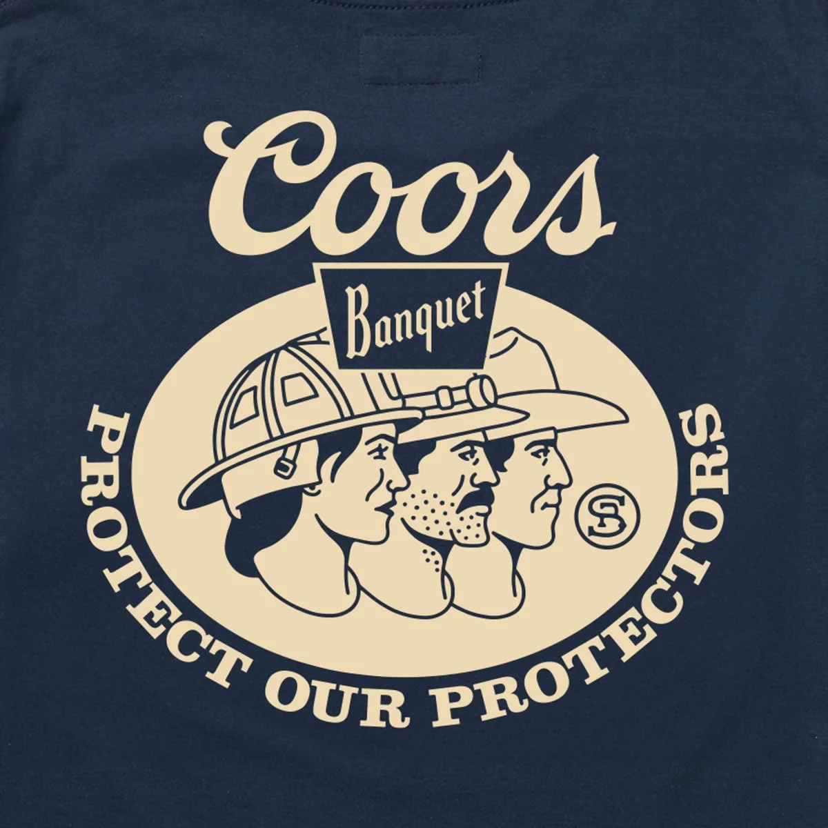 Seager x Coors Banquet Protectors Tee Navy - Image 3