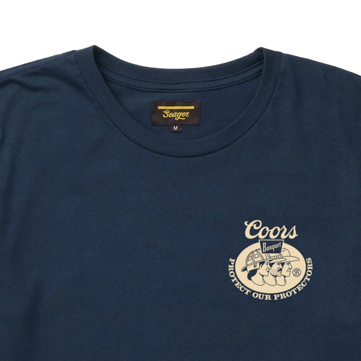 Seager x Coors Banquet Protectors Tee Navy - Image 4