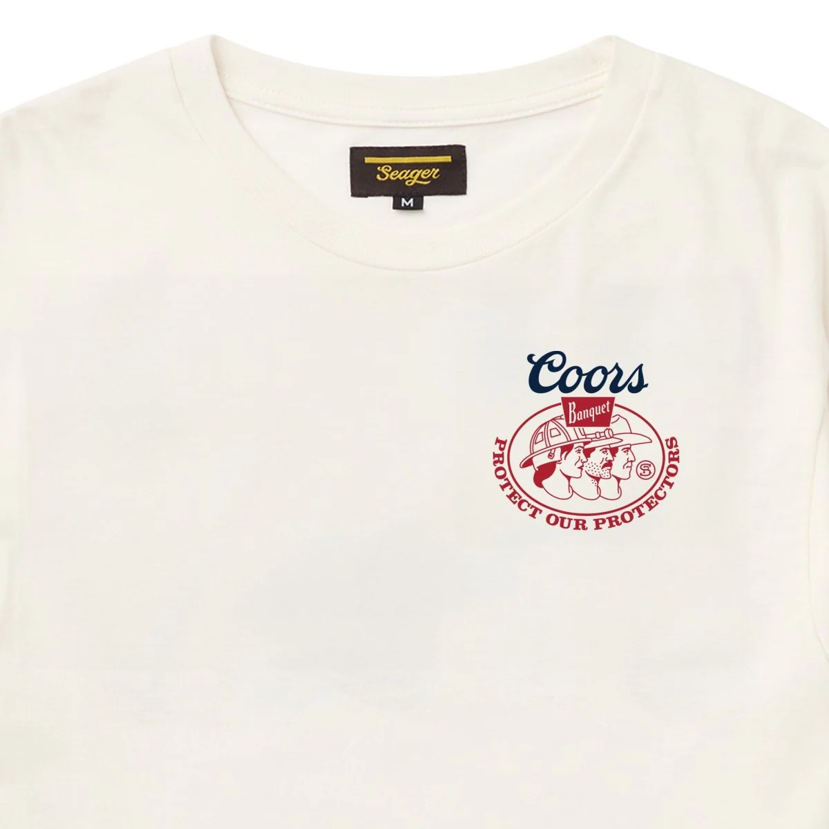 Seager x Coors Banquet Protectors Tee White - Image 4