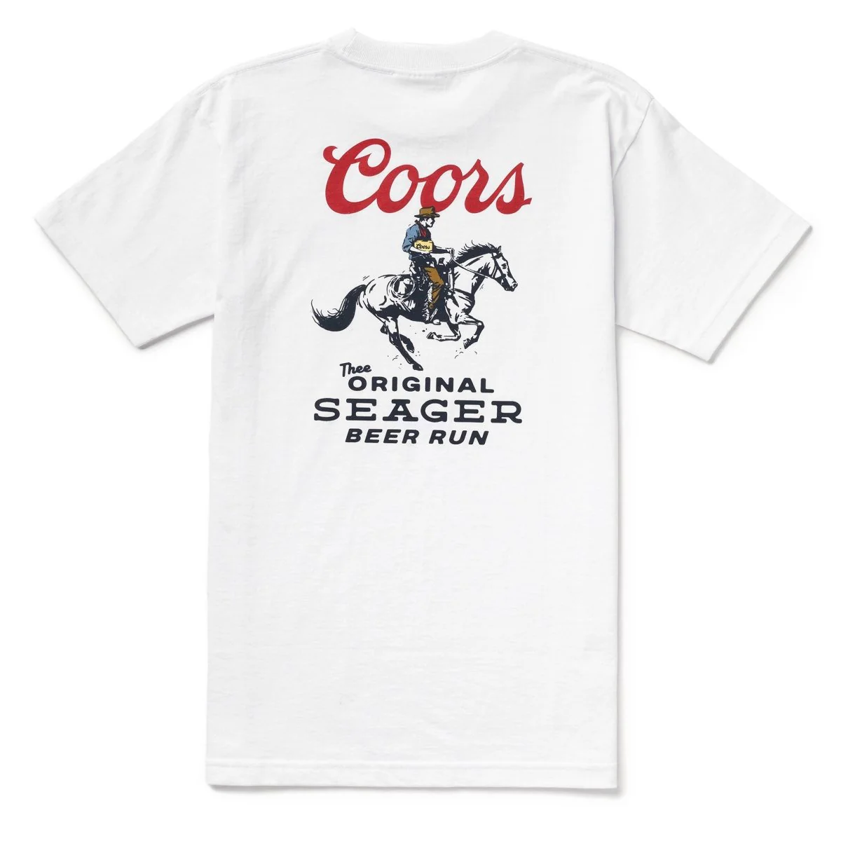 SEAGER X COORS BANQUET BEER RUN TEE WHITE