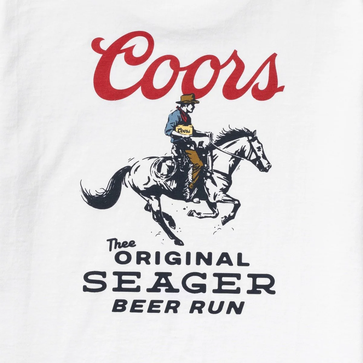 SEAGER X COORS BANQUET BEER RUN TEE WHITE - Image 3