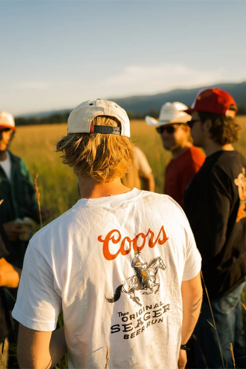 SEAGER X COORS BANQUET BEER RUN TEE WHITE - Image 5