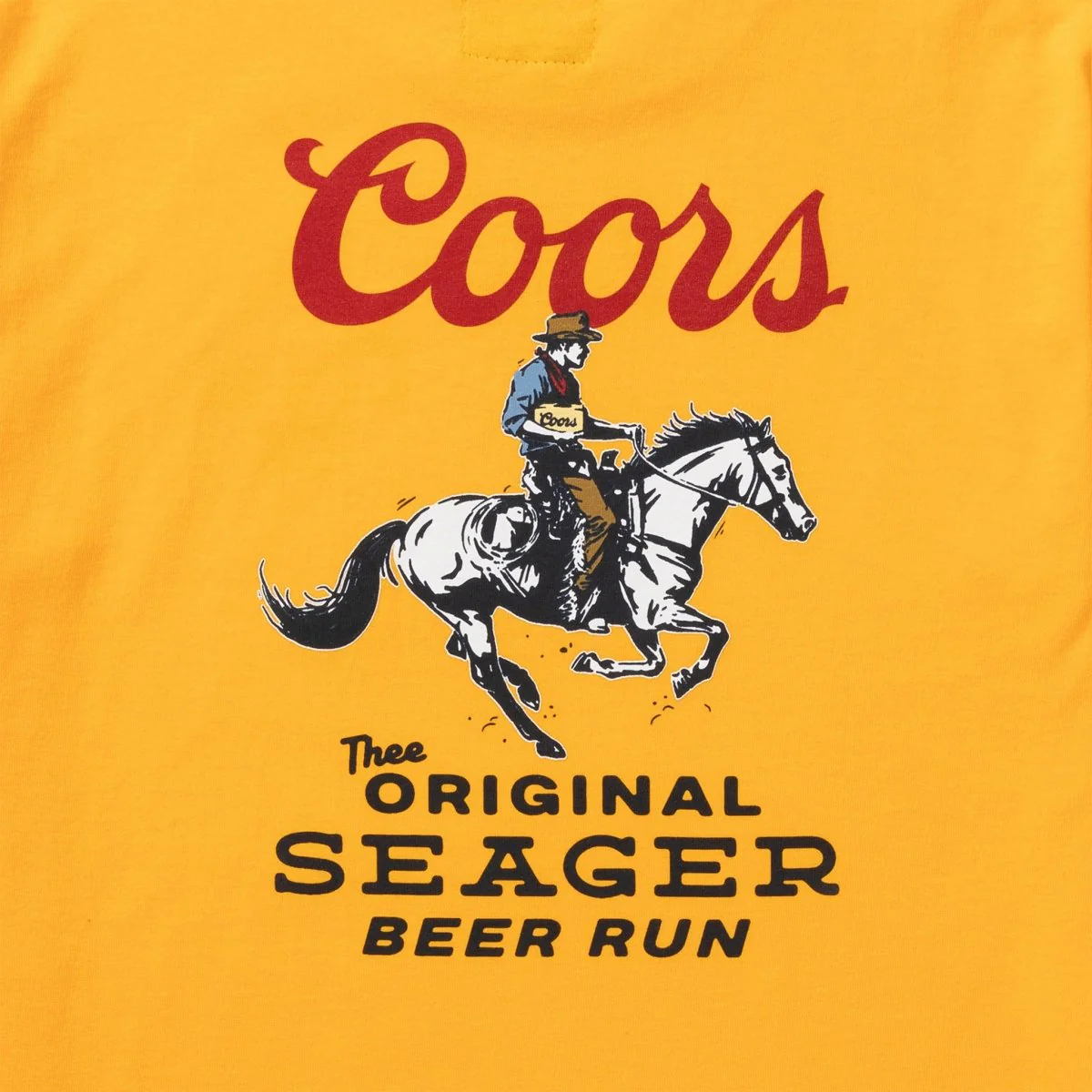 SEAGER X COORS BANQUET BEER RUN TEE YELLOW - Image 3