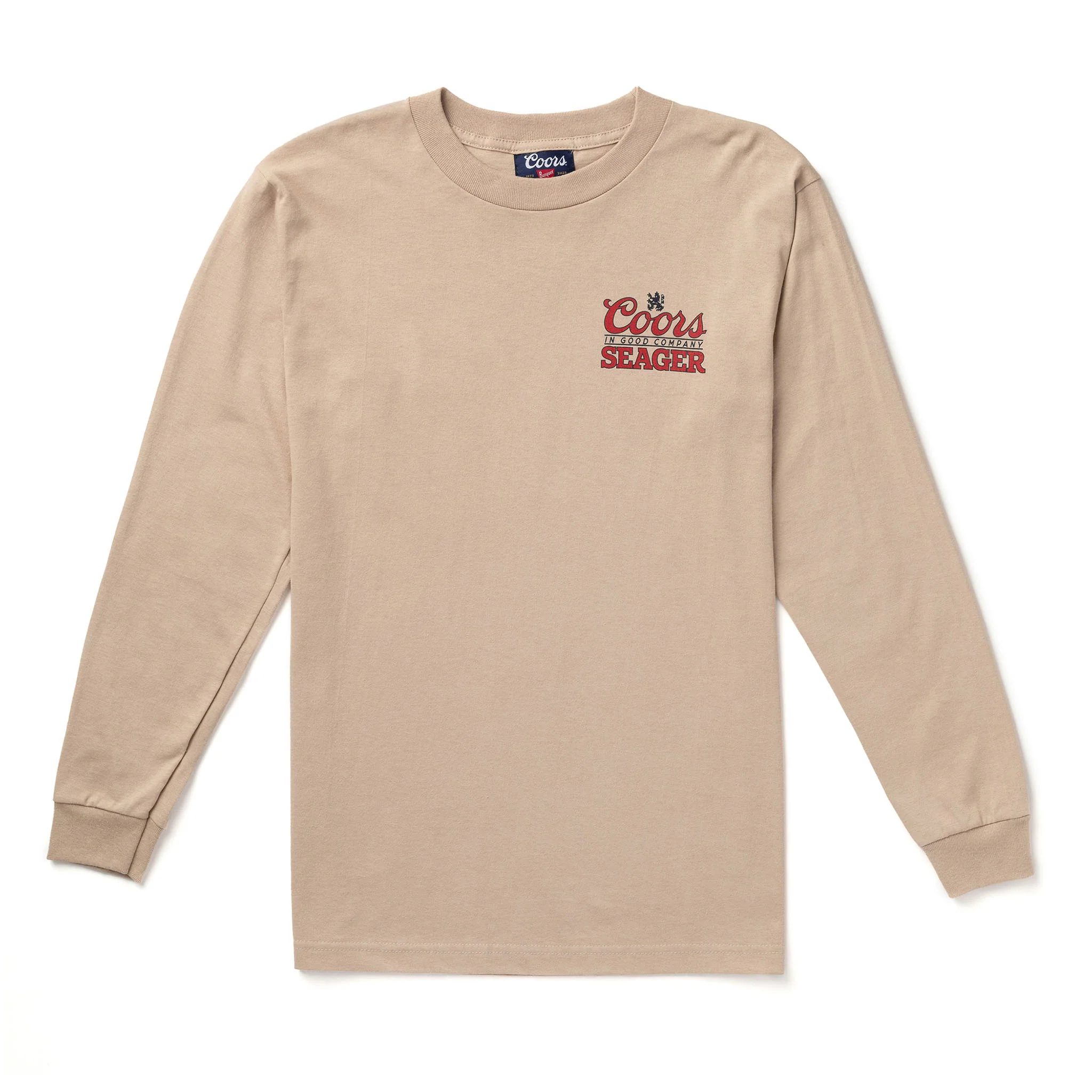 SEAGER X COORS BANQUET BRAND L/S TEE SAND - Image 2