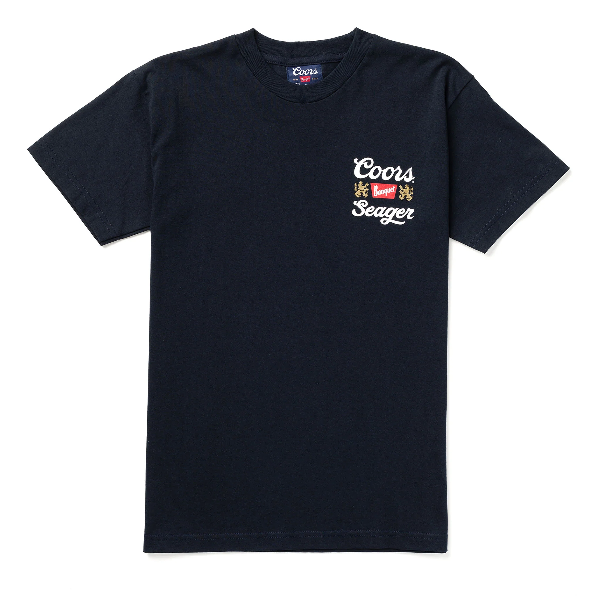 SEAGER X COORS BANQUET CAMP OUT TEE NAVY - Image 2