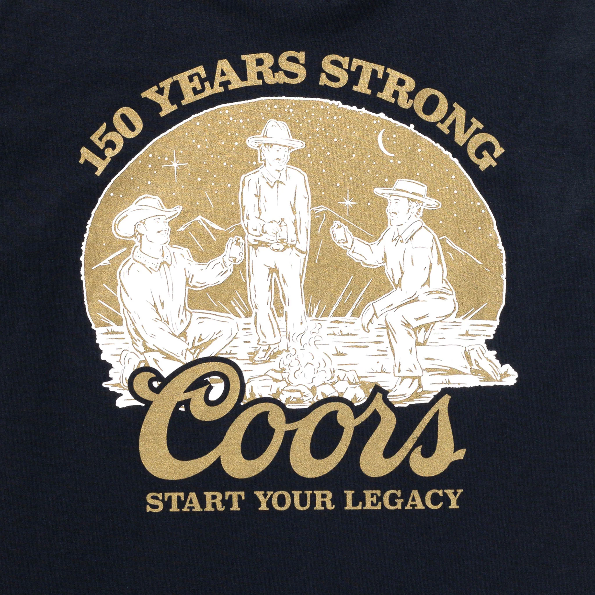 SEAGER X COORS BANQUET CAMP OUT TEE NAVY - Image 3