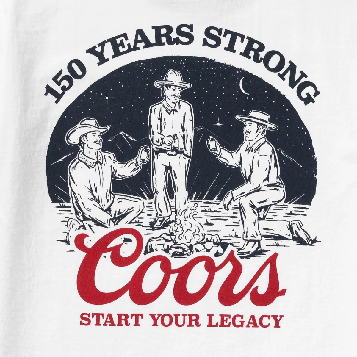 SEAGER X COORS BANQUET CAMP OUT TEE WHITE - Image 3