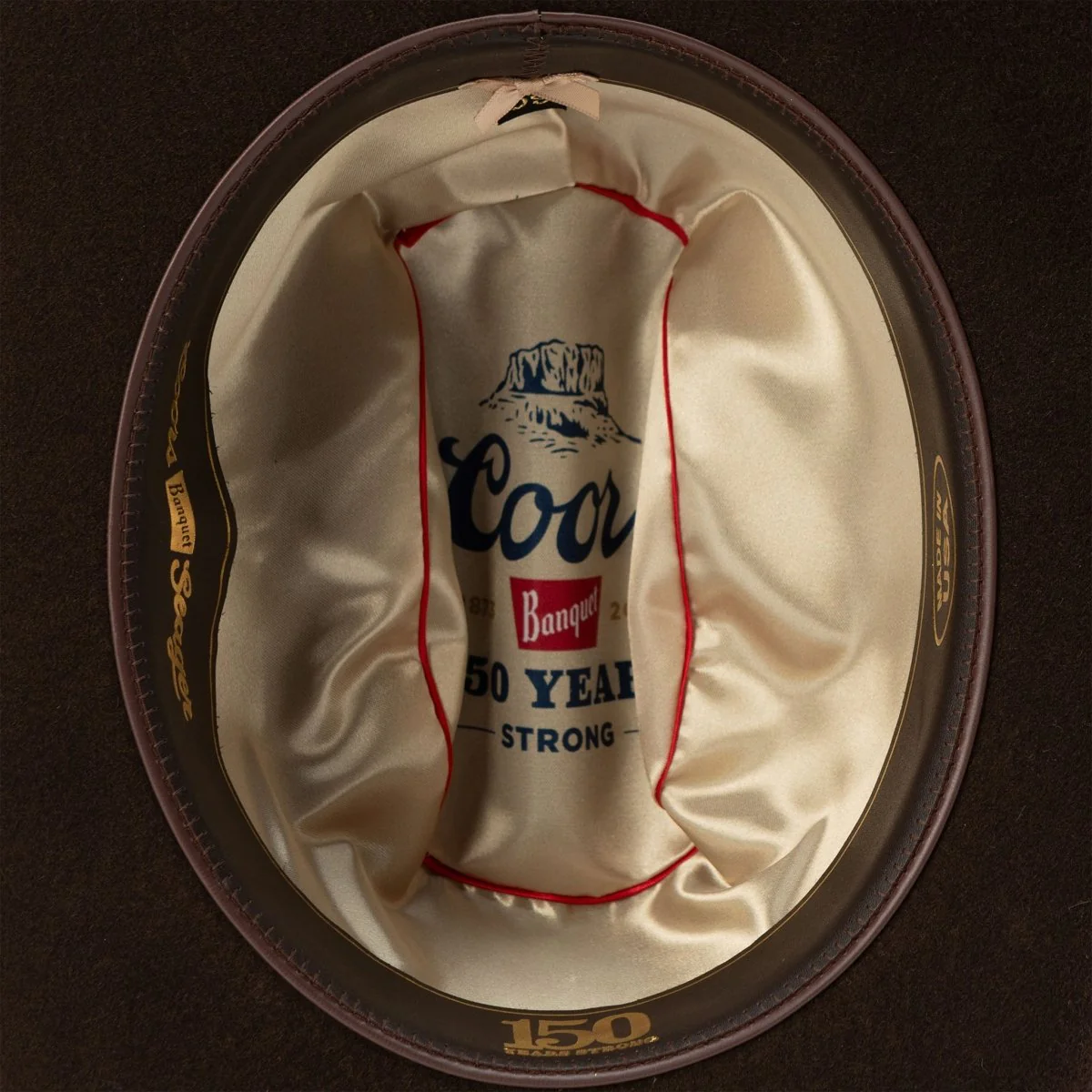Seager x Coors Banquet Longhorn 4X Hat Chocolate - Image 7
