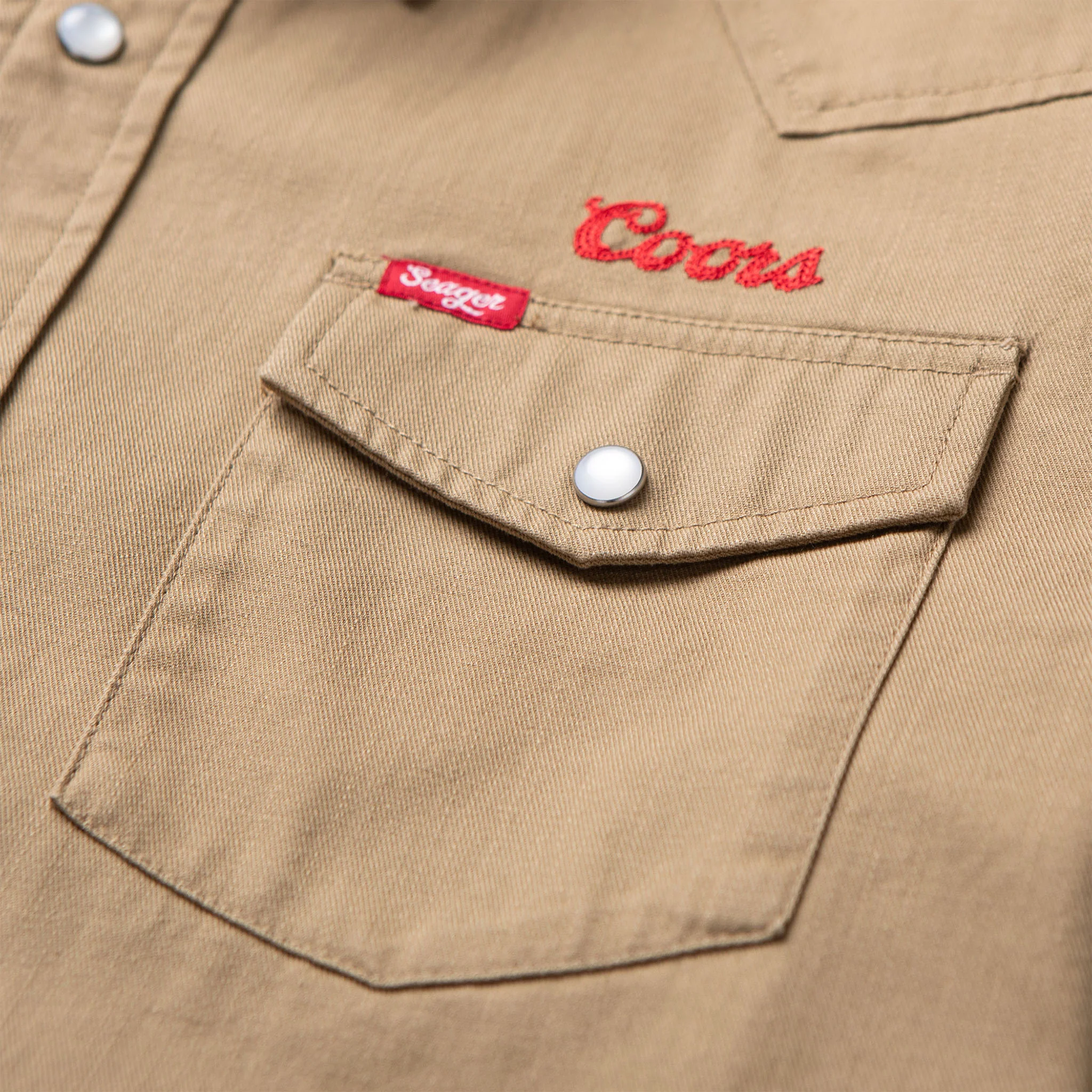 Seager x Coors Banquet Reagan Denim Pearl Snap - Image 5