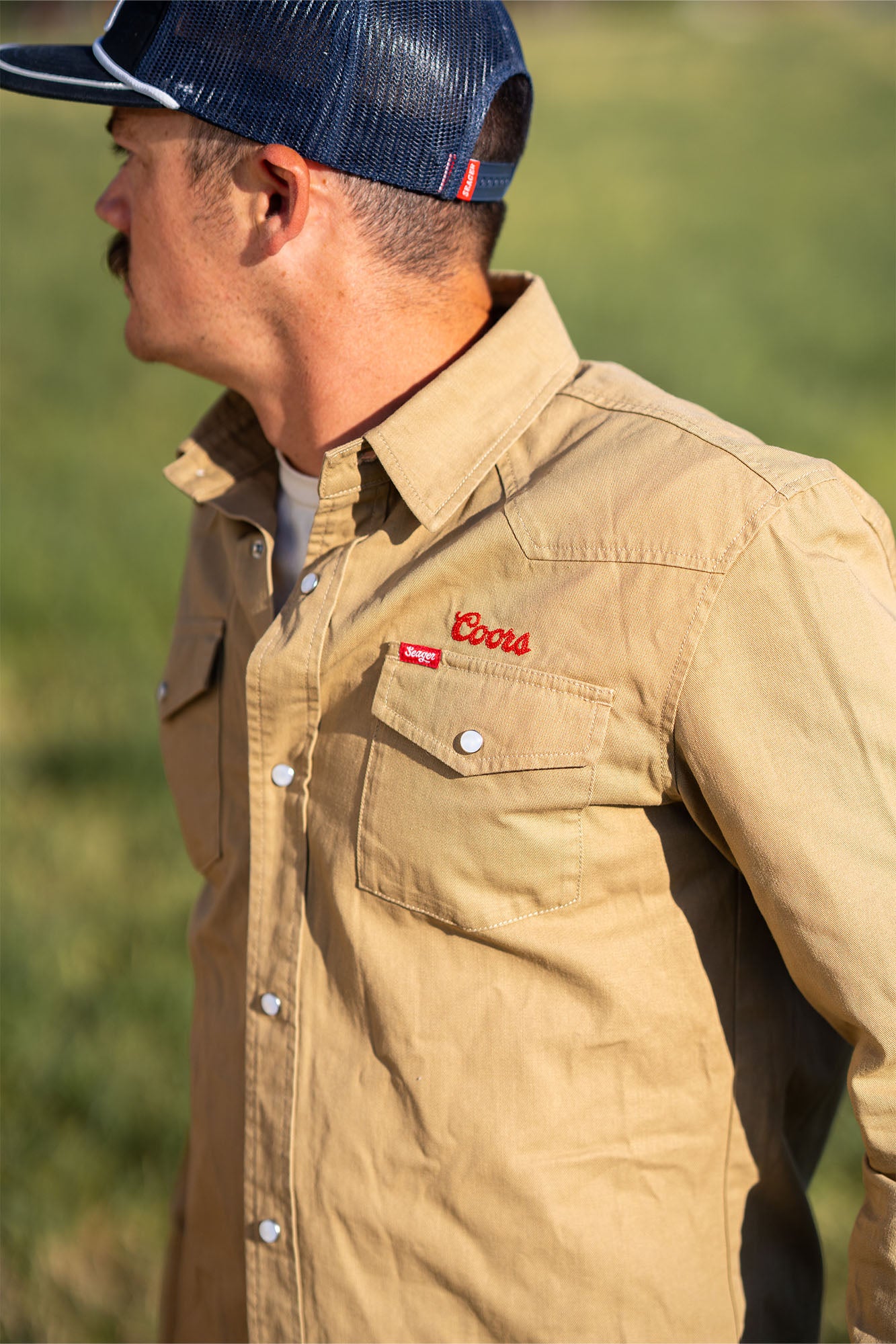 Seager x Coors Banquet Reagan Denim Pearl Snap - Image 8