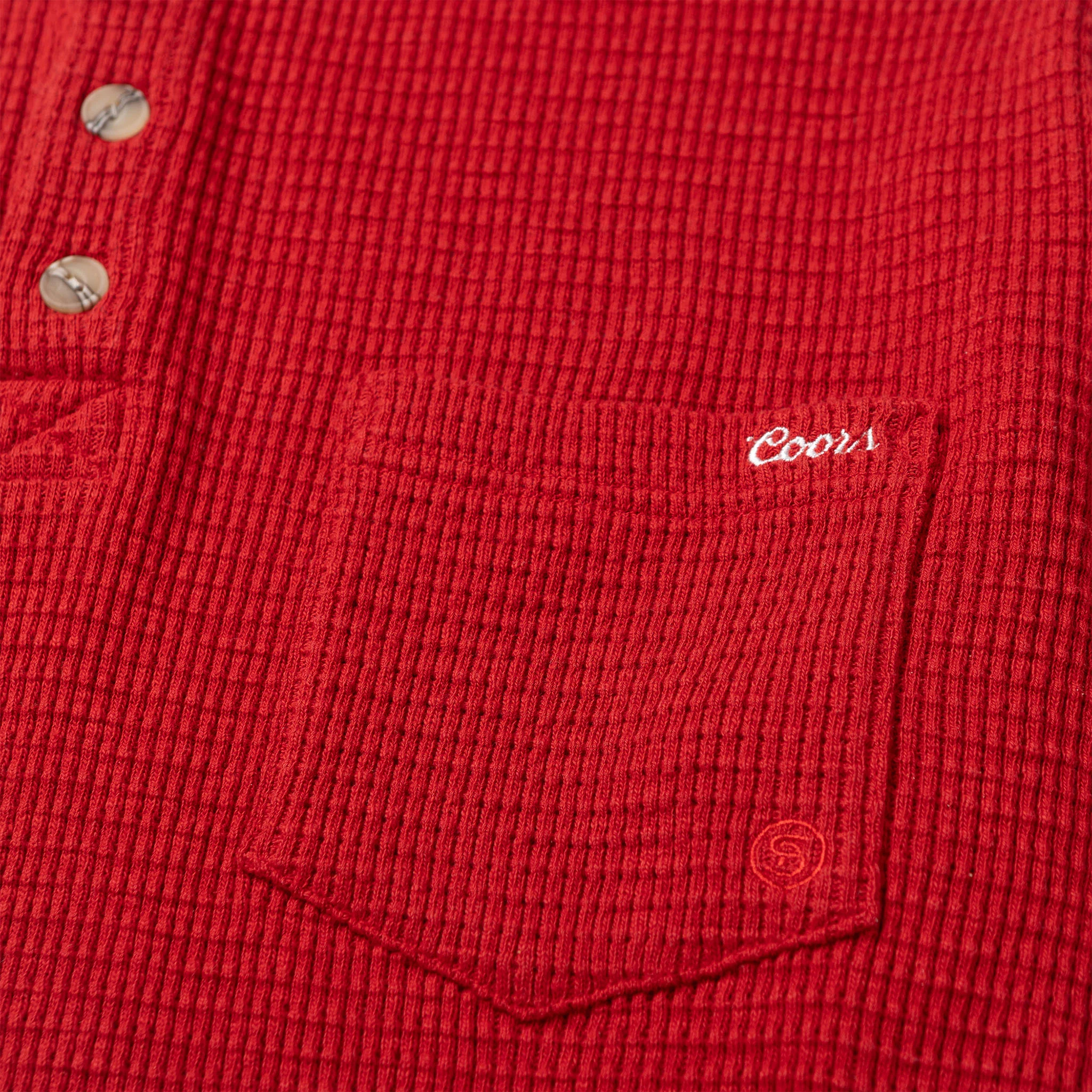 Seager x Coors Banquet Sawpit Henley LS Thermal Red - Image 6