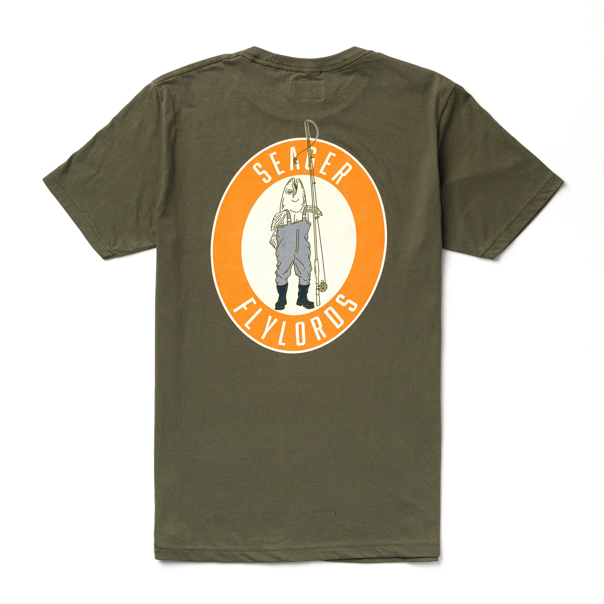 Seager x Flylords Wader Tee Military Green