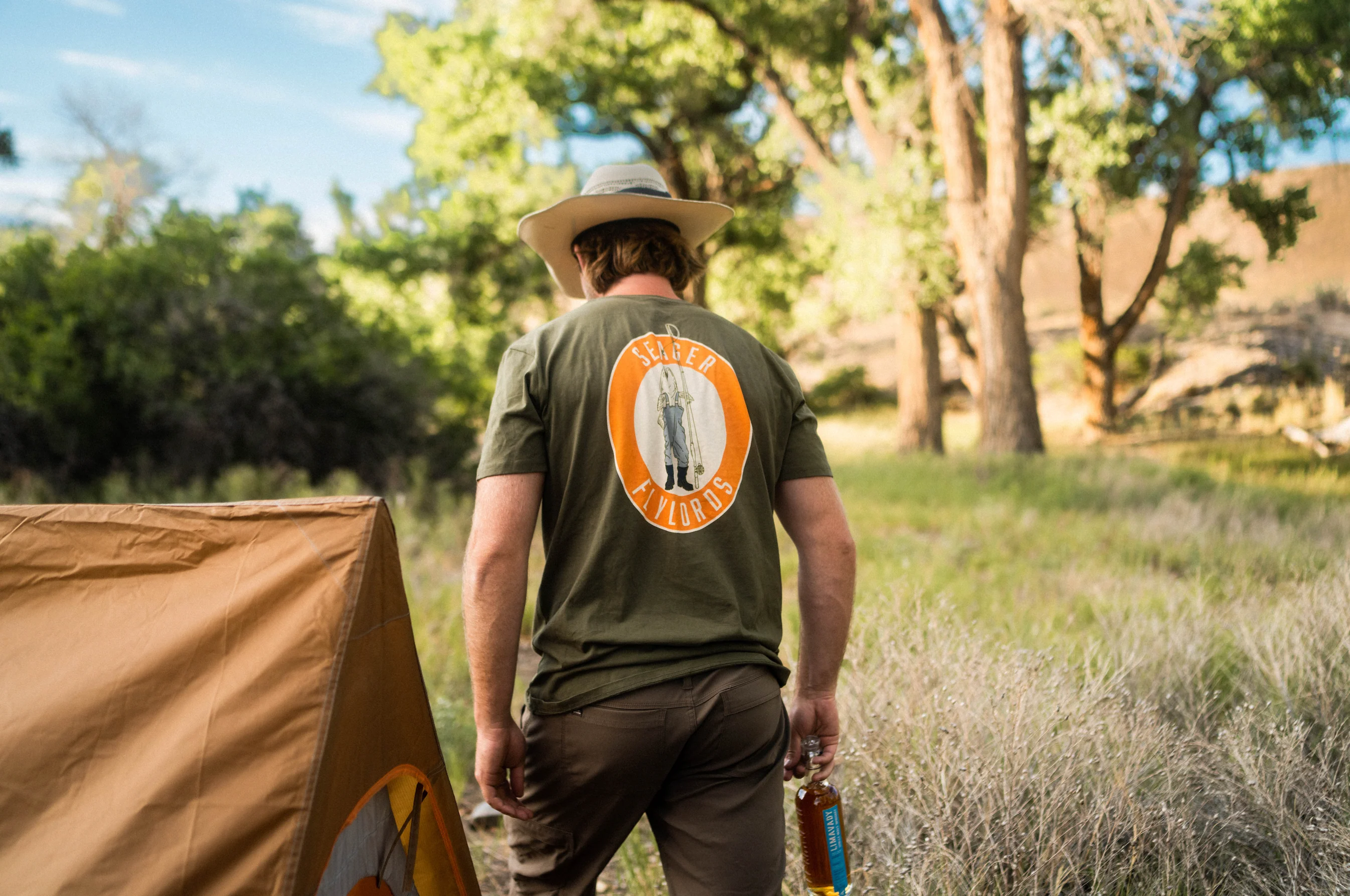 Seager x Flylords Wader Tee Military Green - Image 5