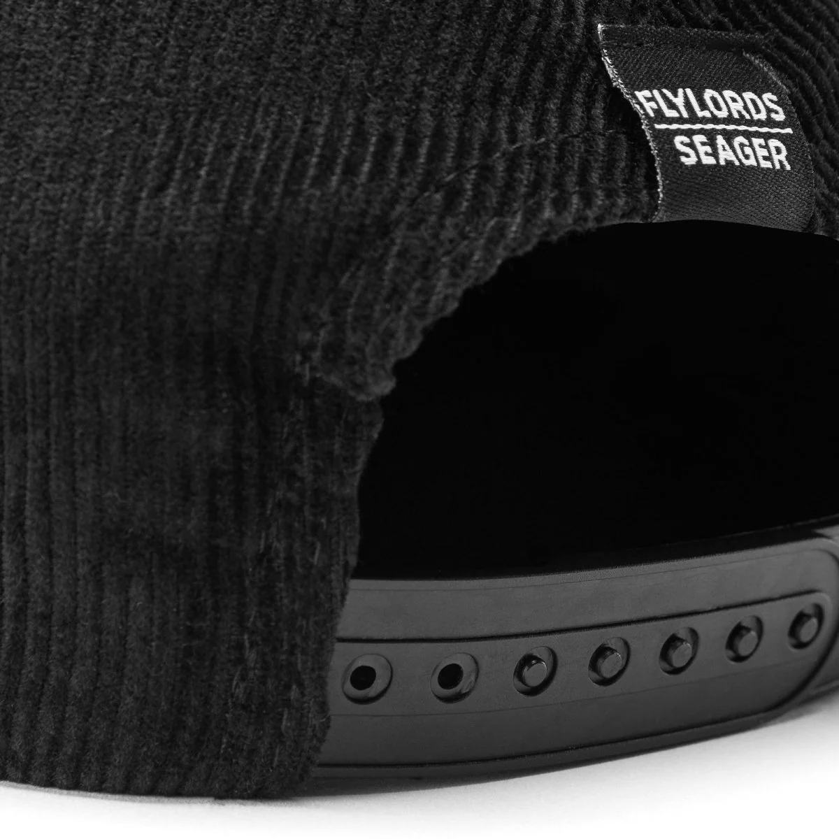 Seager x Flylords Dry Fly Corduroy Snapback Black - Image 4