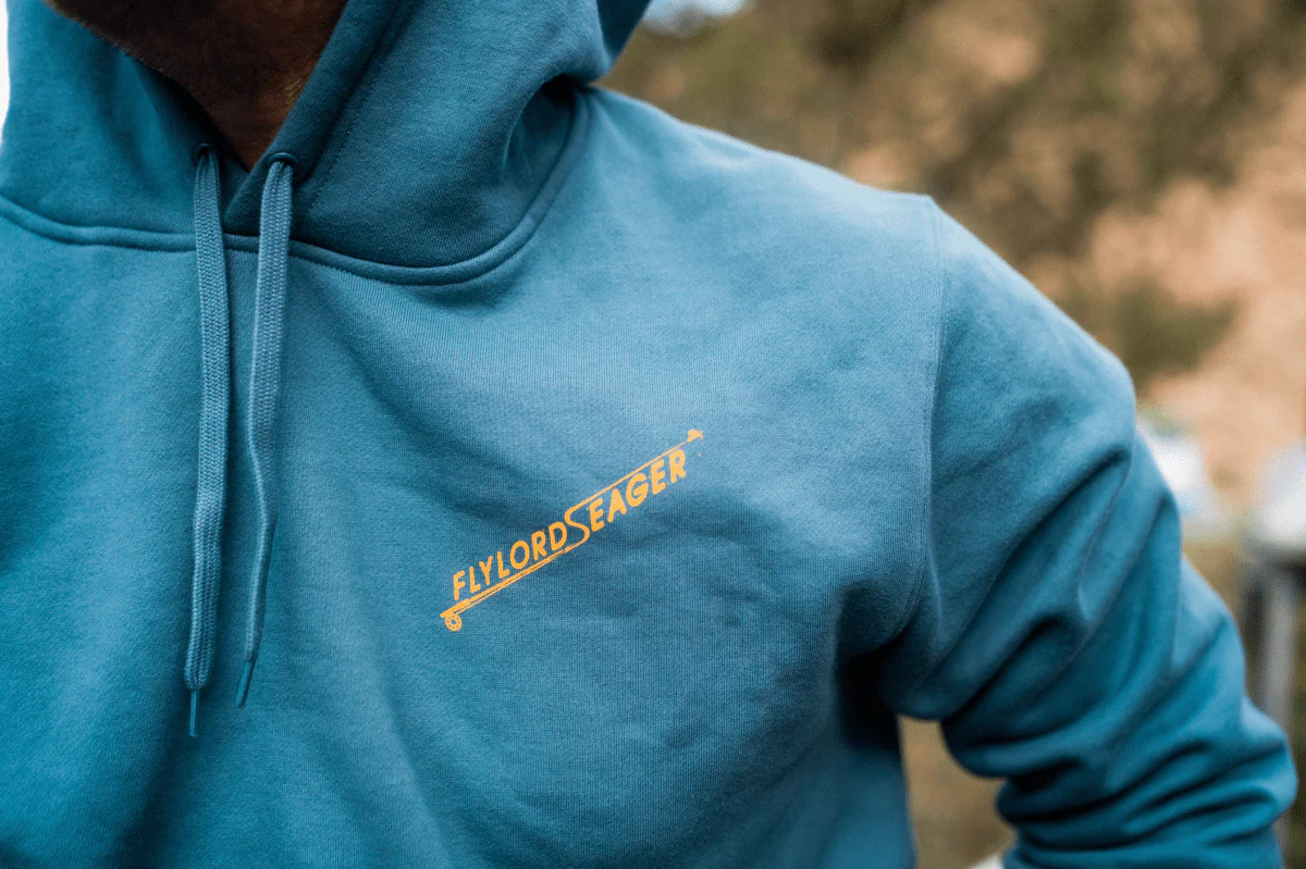 Seager x Flylords Dry Fly Hoodie Steel Blue - Image 7
