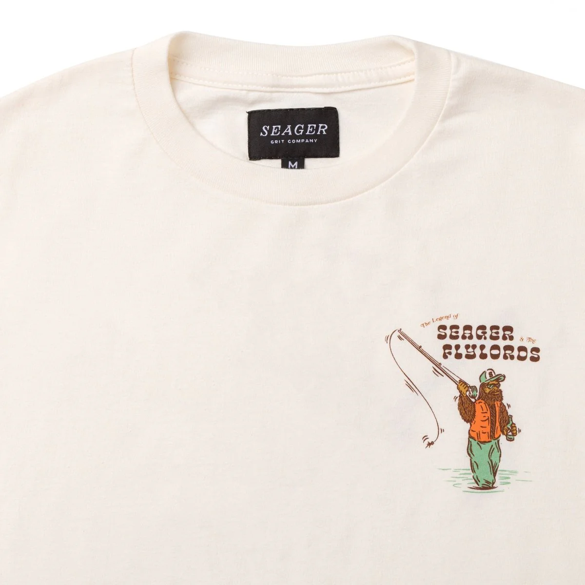 Seager x Flylords Legend Fly Tee Cream - Image 3